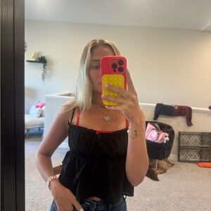 Target Black and Red Camisole Top